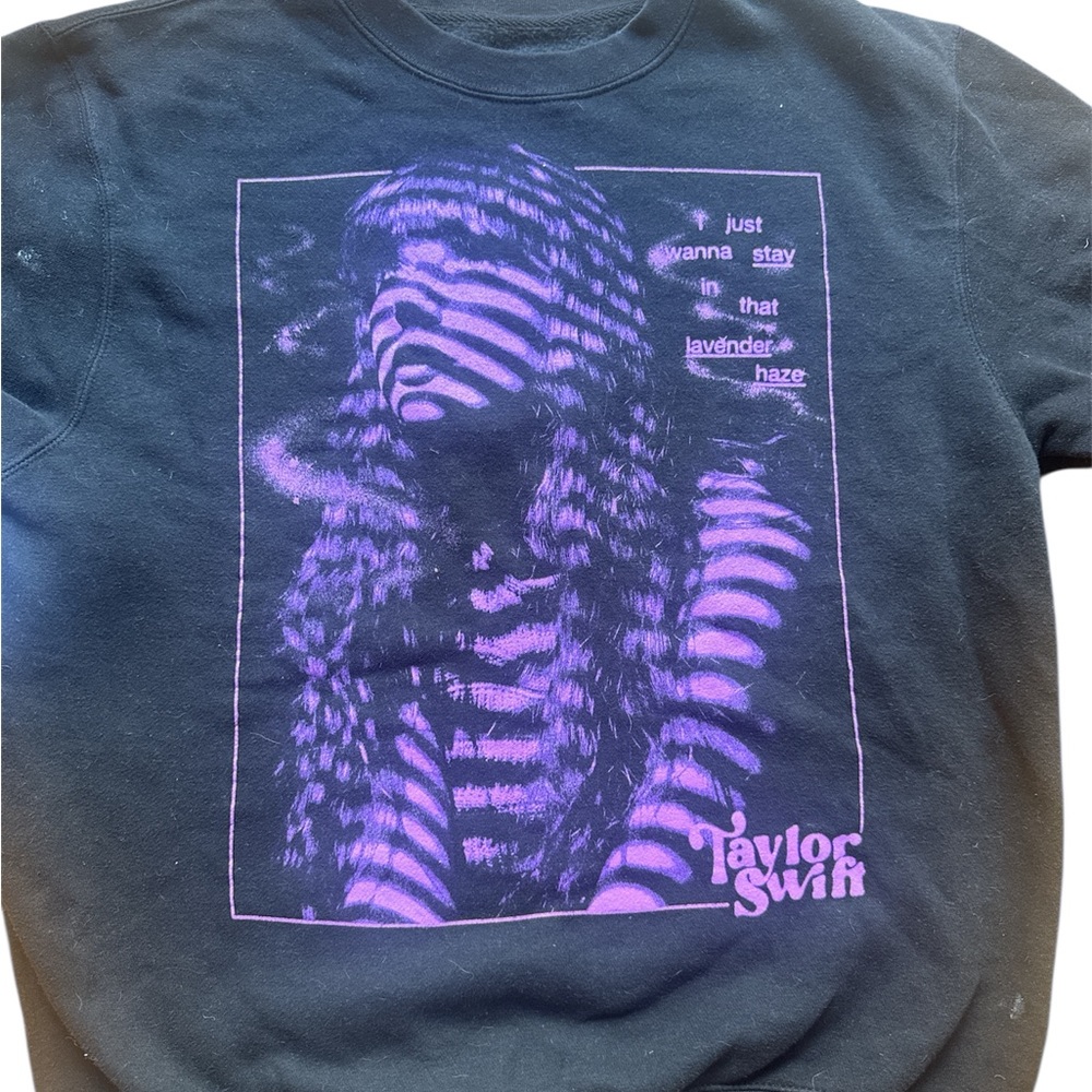 Taylor Swift The Eras Tour Black Sweatshirt M